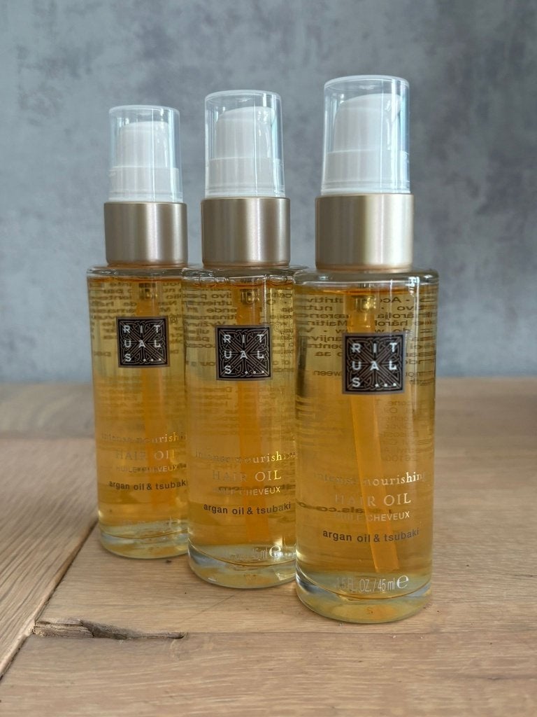 Rituals intense nourishing hair oil argan oil & tsubaki olie, Verzenden, Nieuw, Bodylotion, Crème of Olie