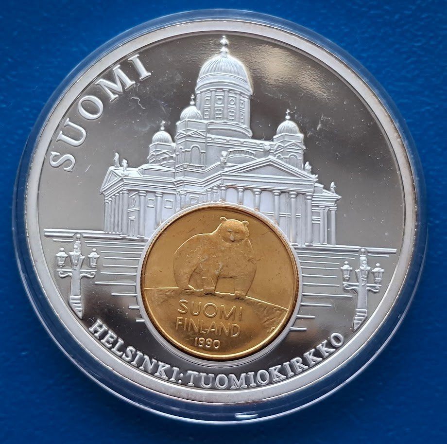 Finland 50 pennia 1990 - "European Currencies", Verzenden, Overige materialen, Buitenland