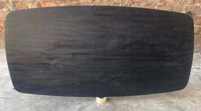Tafelblad Deens Ovaal 210x110 cm (zwart), Doe-het-zelf en Verbouw, Hout en Planken, Ophalen, 25 tot 50 mm, Overige typen, Nieuw