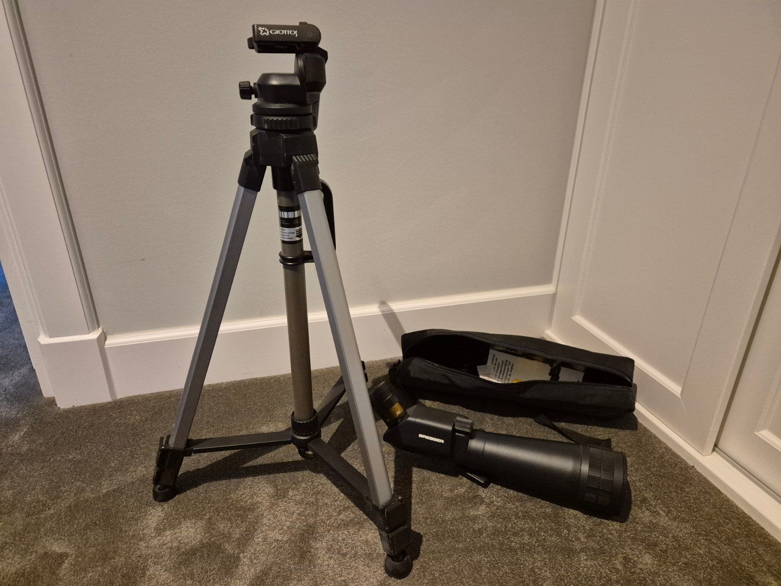 Bresser Spotting Scope verrekijker 20-60x60 met Giotto Stat, Overige merken, Overige typen, Ophalen, Zo goed als nieuw