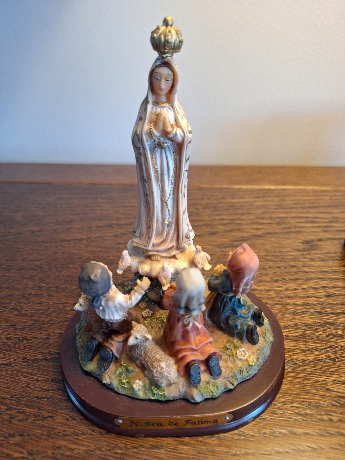 Beeldje Onze Lieve Vrouw van Fatima - 15 cm, Ophalen of Verzenden, Gebruikt, Beeld(je), Christendom | Katholiek