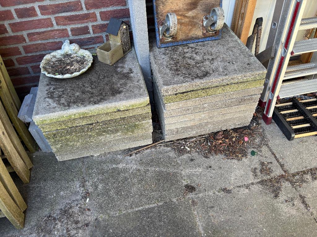 tegels 50x50 15 stuks, Ophalen, Gebruikt, Beton, Terrastegels