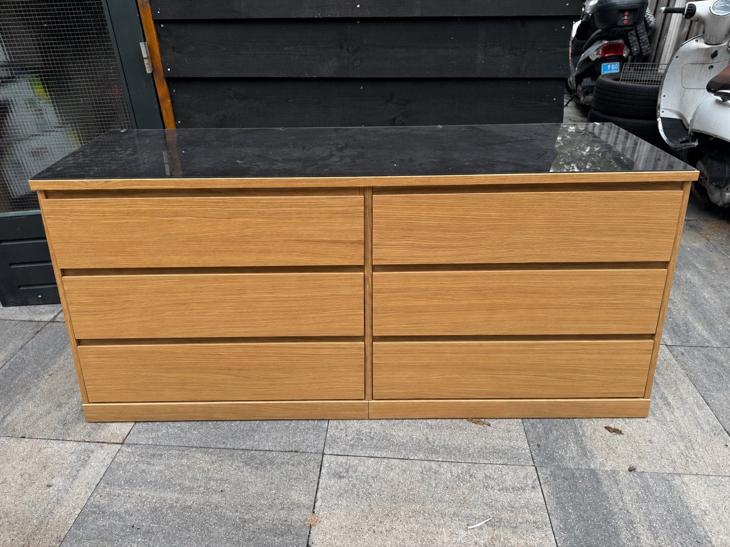 Ikea malm kast, Huis en Inrichting, Gebruikt, 5 laden of meer, Eikenhout, Minder dan 100 cm