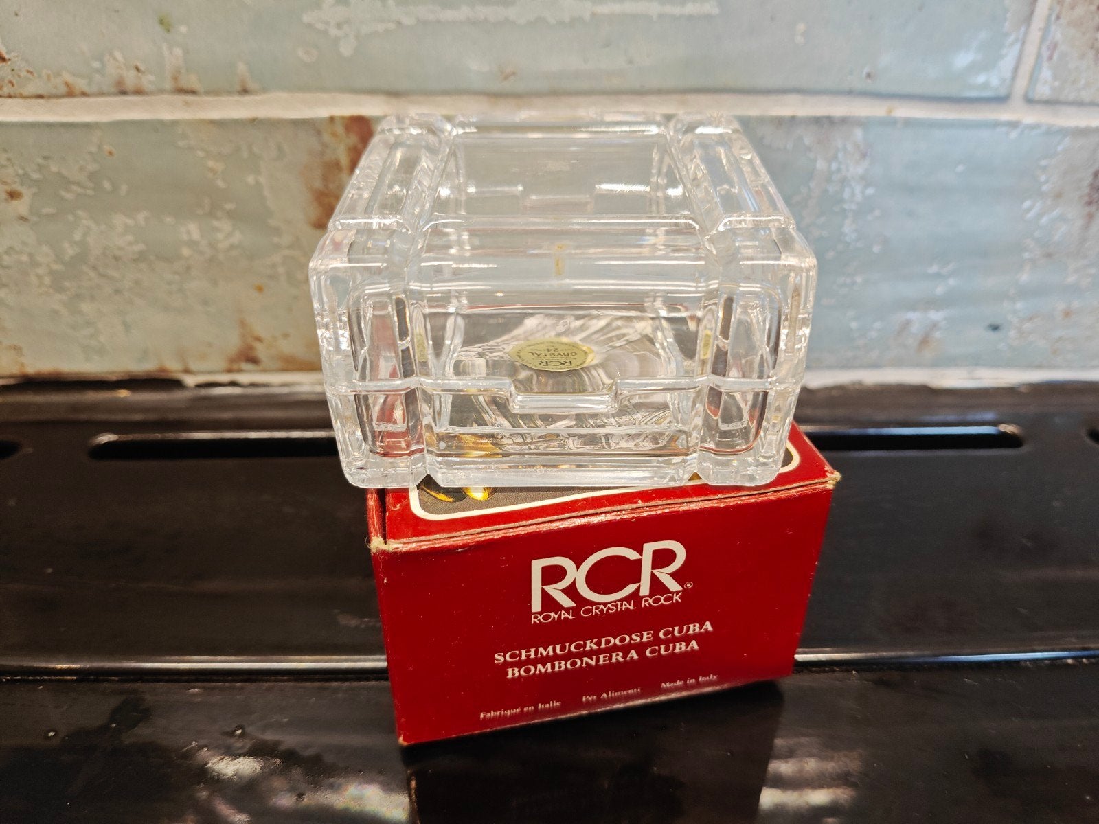 Royal Crystal Rock Scatola Cuba kristallen doosje, Ophalen of Verzenden