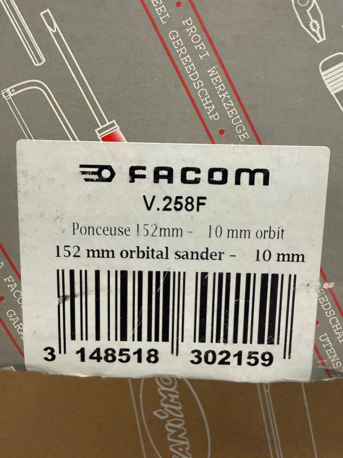 Facom excentrische schuurmachine V.258F nieuw, Doe-het-zelf en Verbouw, Gereedschap | Schuurmachines, Ophalen of Verzenden, Nieuw