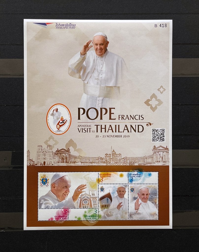 Thailand 2019 Postfris Paus Franciscus bezoek Thailand, Postzegels en Munten, Ophalen of Verzenden, Postfris, Zuidoost-Azië