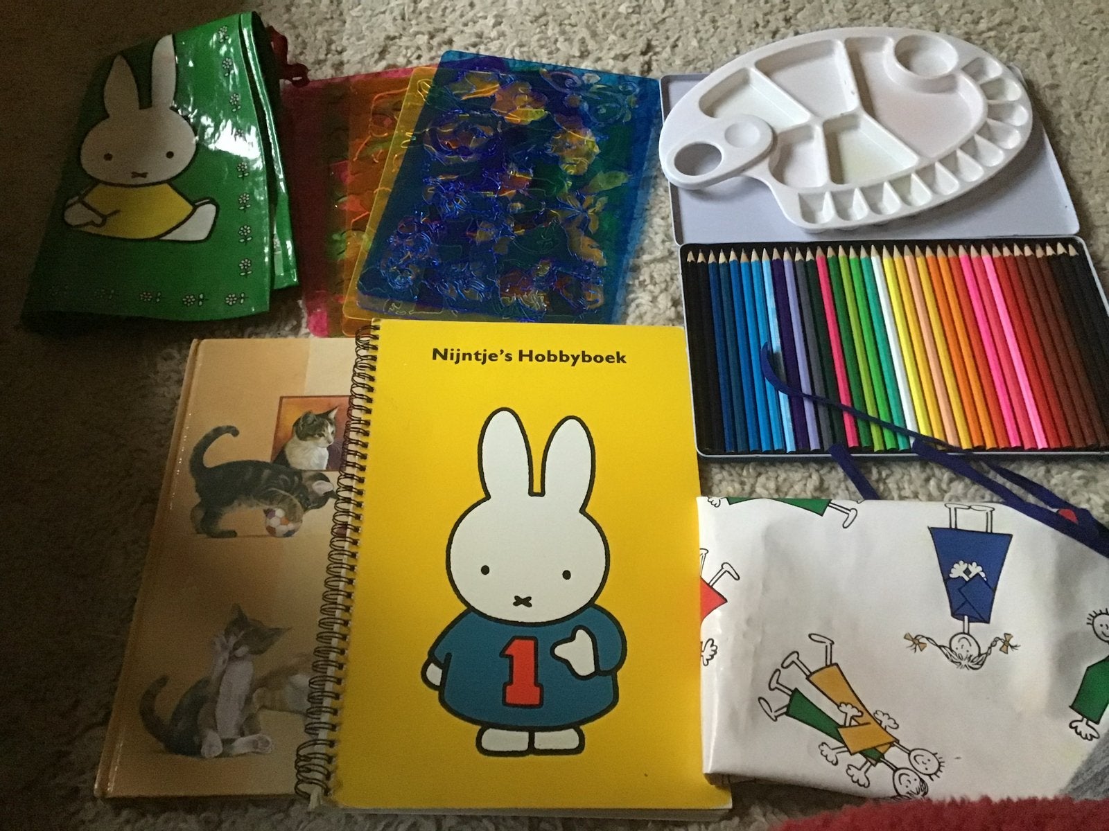 Nijntje knutselset met schorten, boek en tekendoos giro 555, Hobby en Vrije tijd, Tekenen, Ophalen of Verzenden, Gebruikt, Overige typen