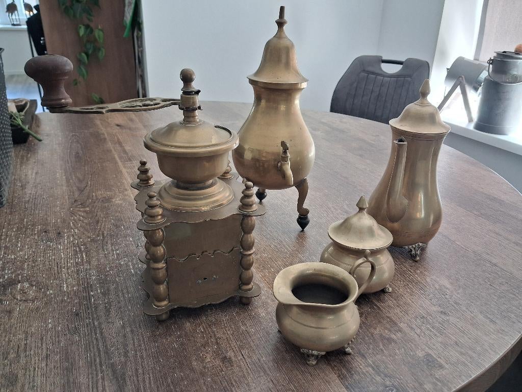 Koperen koffie thee zet, Ophalen, Koper