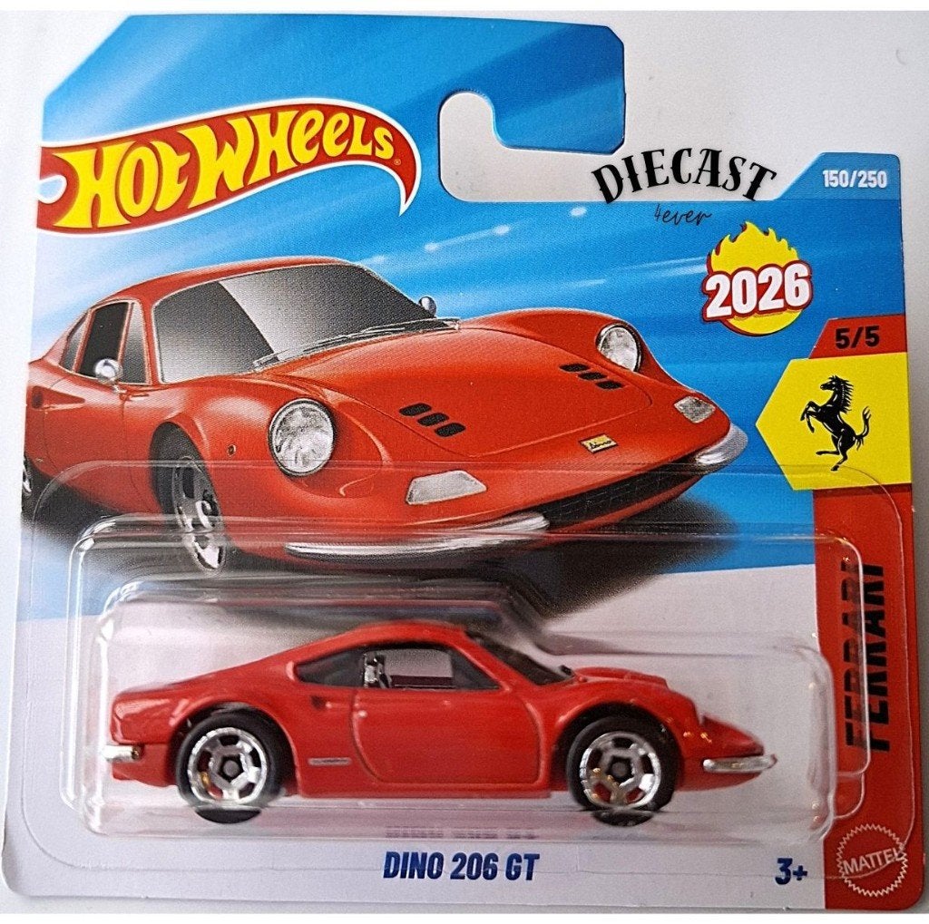 Hot Wheels Ferrari Dino 206 GT, Hobby en Vrije tijd, Modelauto's | Overige schalen, Ophalen, Nieuw, Auto