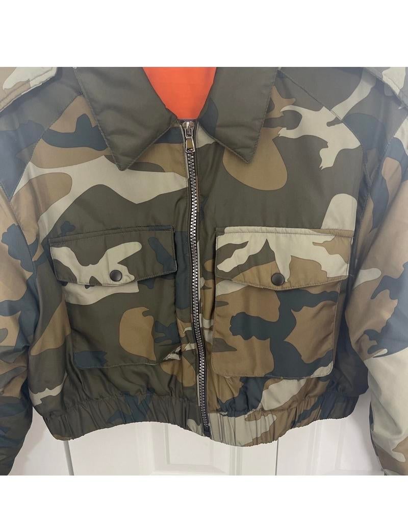 Zara cropped camouflage jack maat S, Kleding | Dames, Jassen | Winter, Ophalen of Verzenden, Zo goed als nieuw, Maat 36 (S), Groen