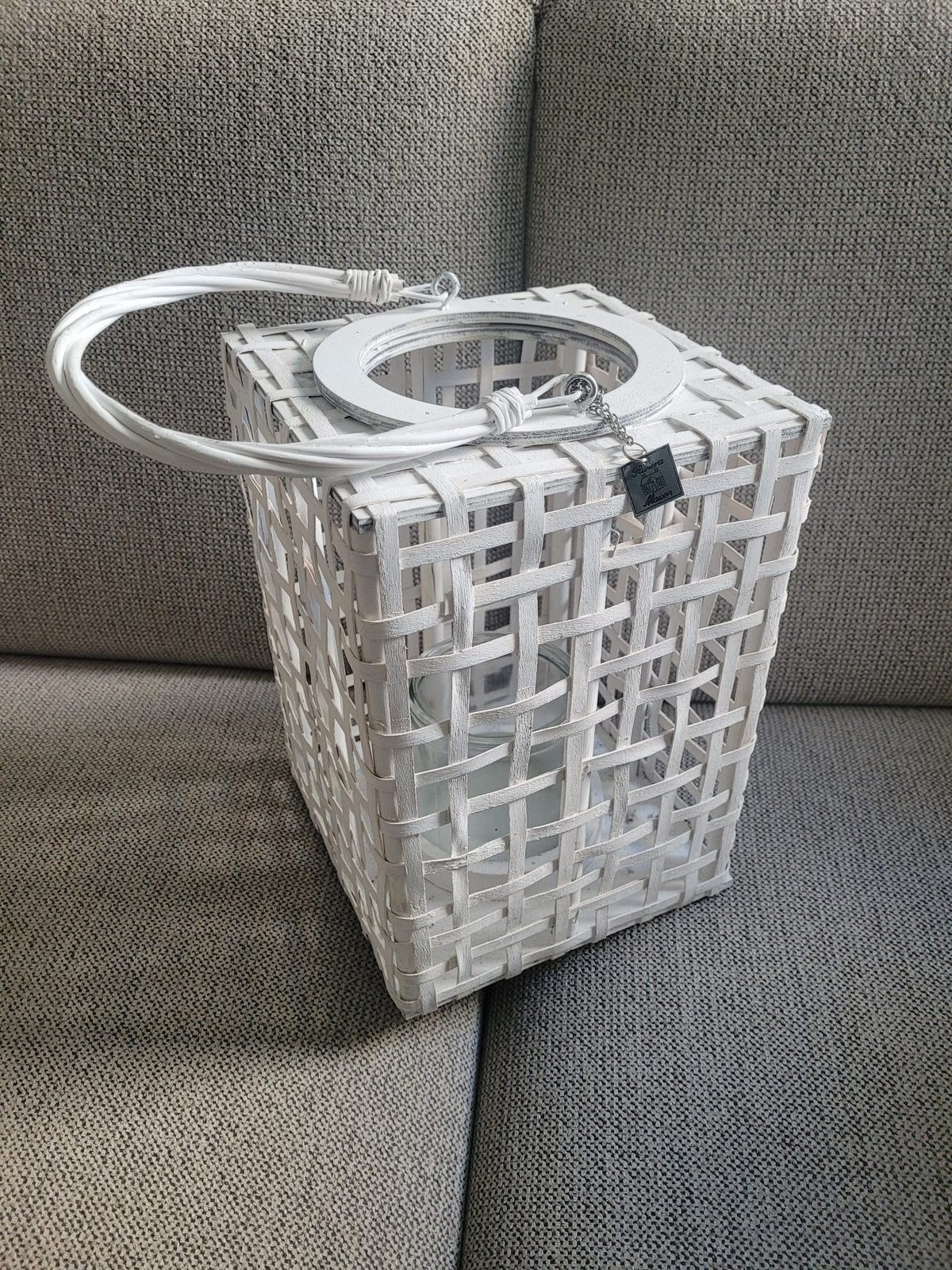 Te koop: windlicht/hurricane van Rivièra Maison, Windlicht, Wit, Ophalen of Verzenden, 30 cm