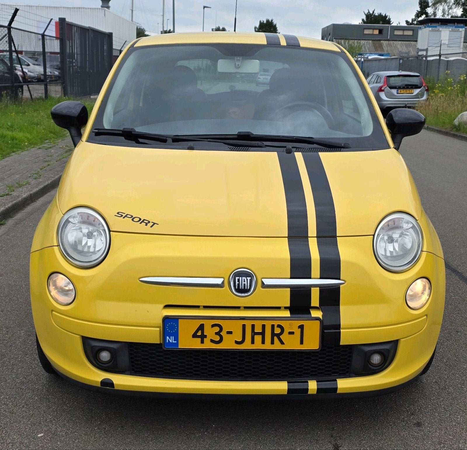 Fiat 500 1.2 C 2008 Geel, Auto's, Voorwielaandrijving, 1242 cc, 4 cilinders, 840 kg