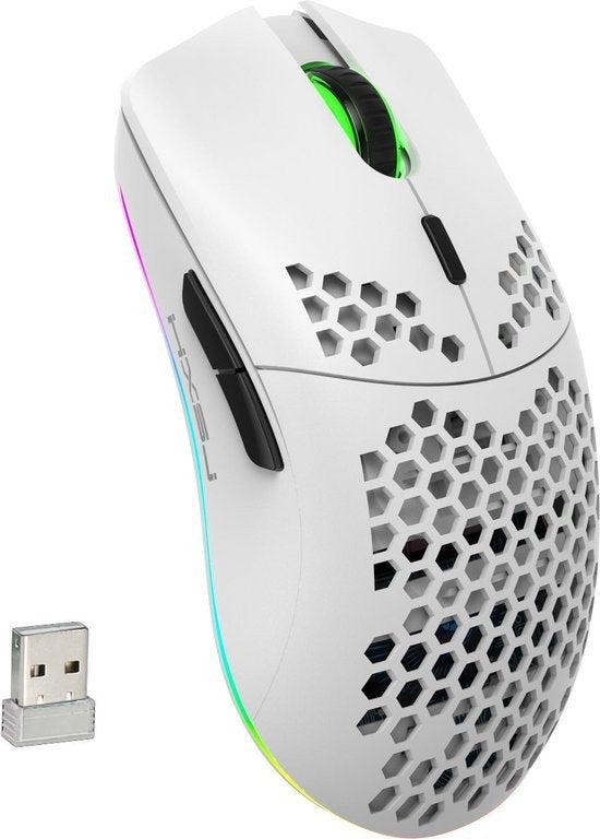 HXSJ T66 Draadloze RGB Gamingmuis, Rechtshandig, Muis, Verzenden, Gaming muis