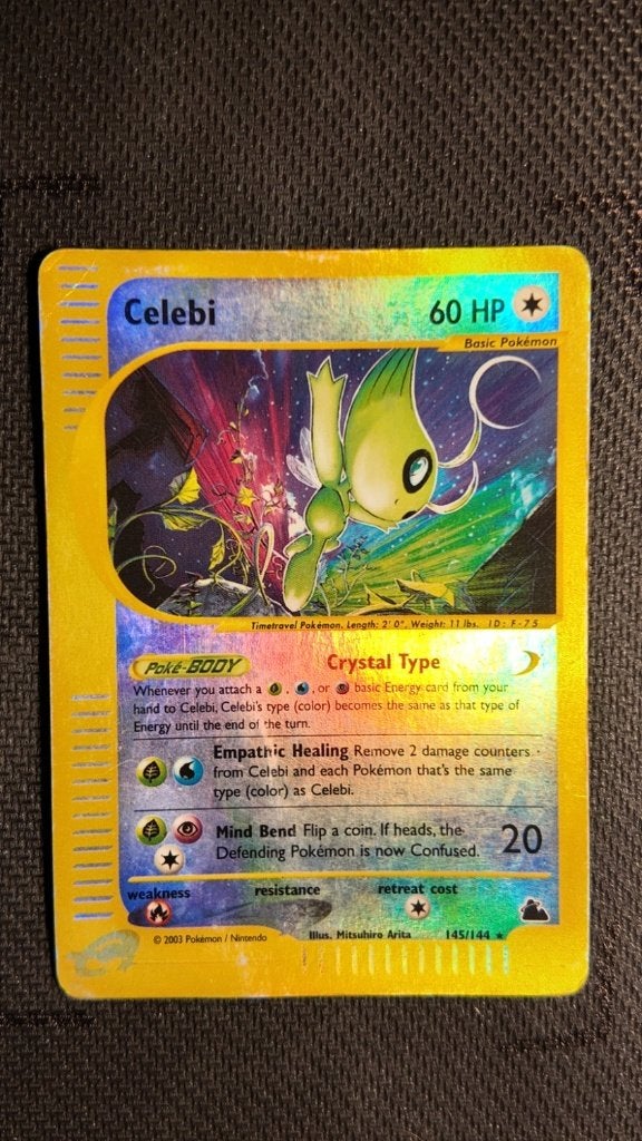 Celebi 145 Skyridge | Pokemon kaart, Ophalen, Zo goed als nieuw, Losse kaart, Foil