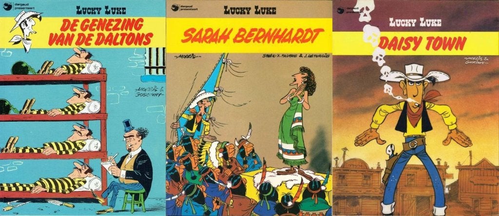 Lucky Luke: 3 strips, Boeken, Stripboeken, Meerdere stripboeken, Ophalen, Gelezen