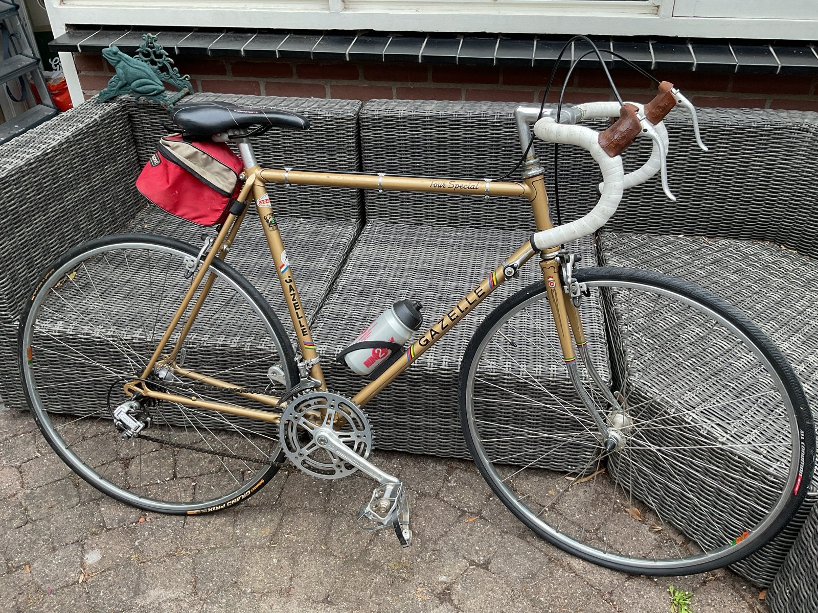 Vintage Gazelle racefiets - Goudkleurig, 28 inch, Ophalen, 28 inch, Gebruikt, Gazelle