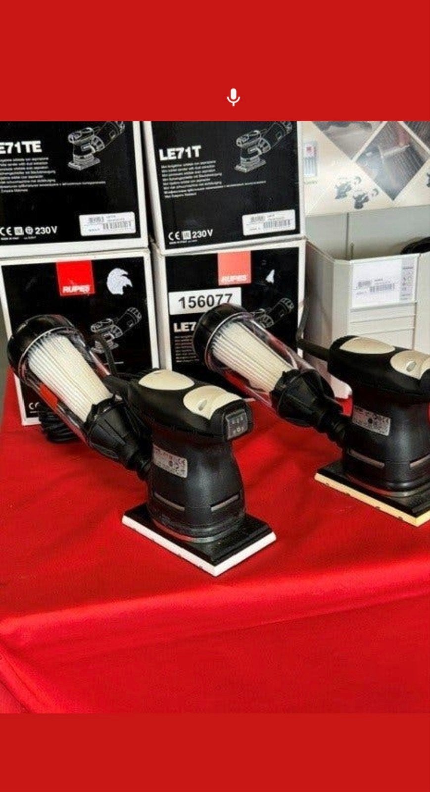 Rupes LE71T Vlakschuurmachine - Nieuw in doos, Ophalen of Verzenden, Nieuw, Minder dan 600 watt, Vlakschuurmachine