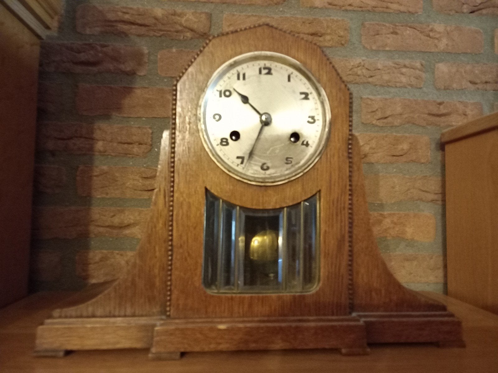 Pendule, Ophalen, Gebruikt, Bruin, Staande klok