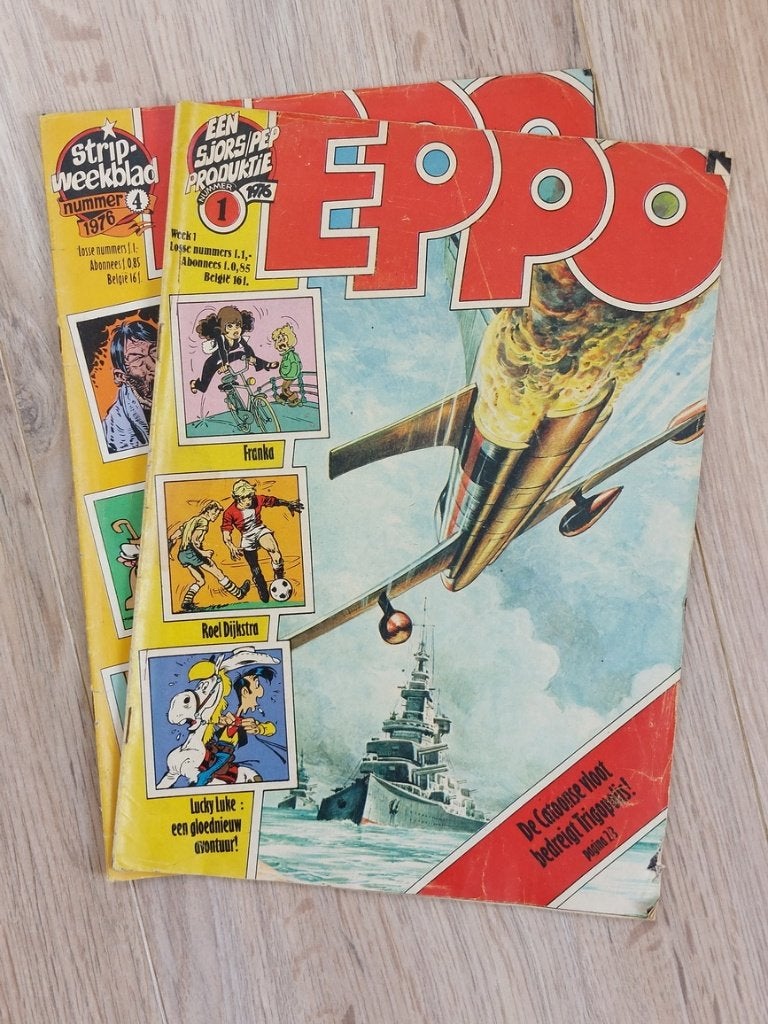 Eppo losse nummers jaren 1976, 1980, 1983, 1986, 1986, Meerdere stripboeken, Ophalen of Verzenden, Gelezen