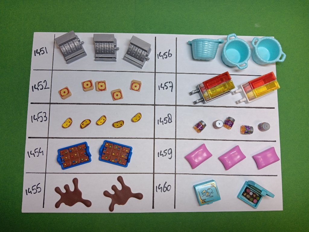 Playmobil Eten #06 Kassa Chocolade Mand Bonbons Pot, Verzenden, Gebruikt, Losse onderdelen