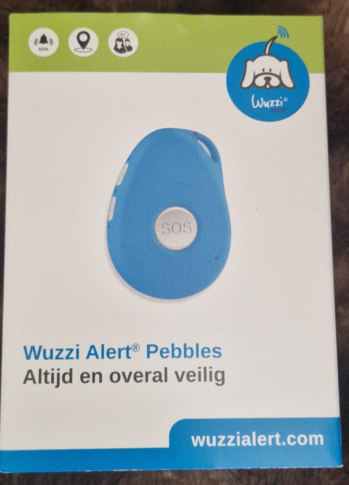 Wuzzi Alert Pebbles Persoonsalarm - Altijd veilig, Ophalen of Verzenden, Gebruikt