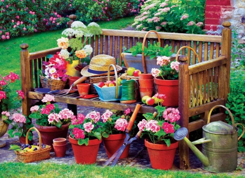 Eurographics - Garden Bench - 1000 stukjes, Hobby en Vrije tijd, Denksport en Puzzels, Ophalen of Verzenden, 500 t/m 1500 stukjes