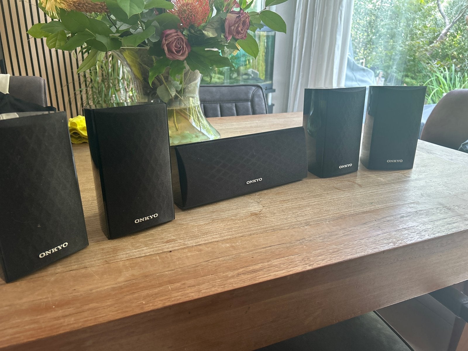 Onkyo SKR-528 Surround Speakerset - 5 stuks, Audio, Tv en Foto, Gebruikt, Ophalen of Verzenden, 60 tot 120 watt, Surroundset