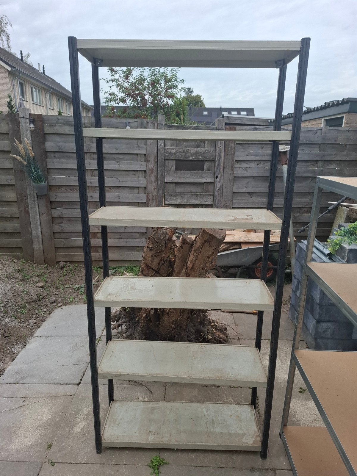 Stevige opbergrekken voor garage of schuur, Ophalen, Gebruikt