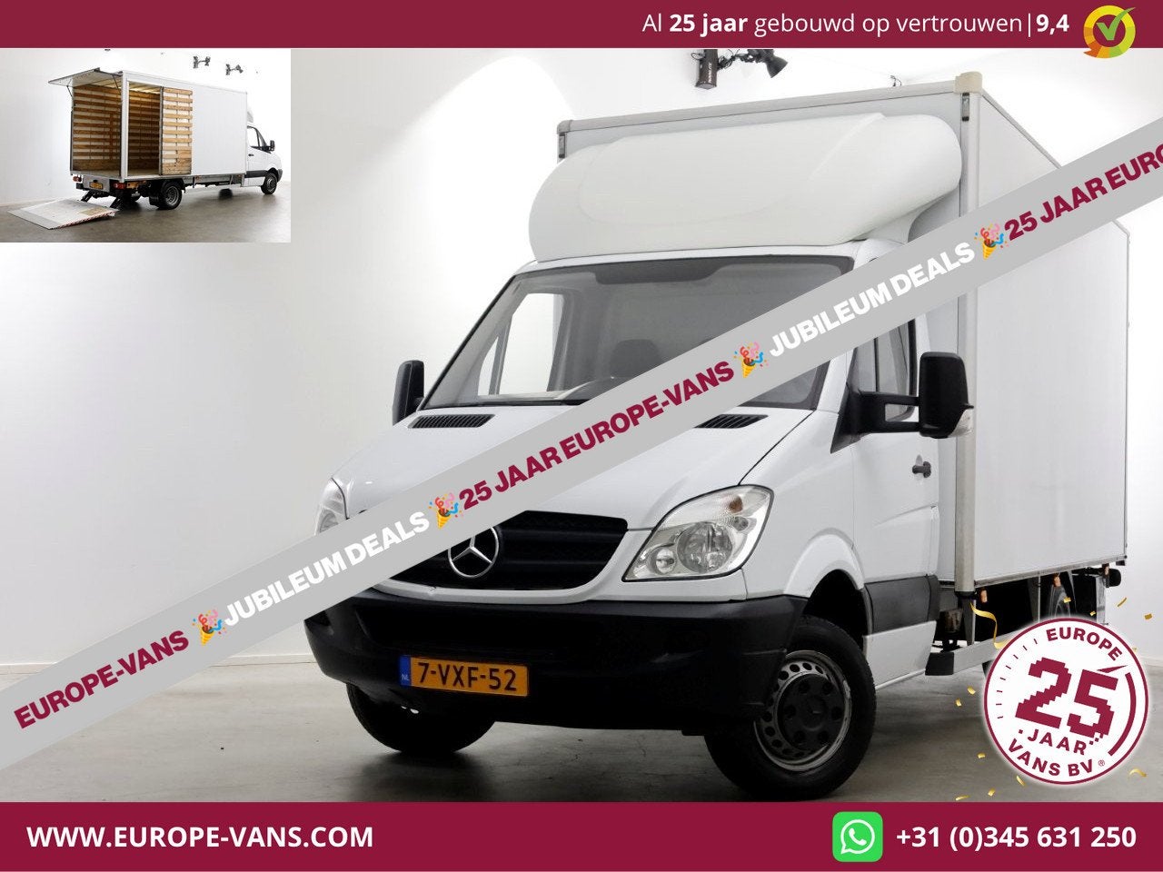 Mercedes-Benz Sprinter 510 CDI Bakwagen met laadklep en zijd, Euro 5, Achterwielaandrijving, Gebruikt, 4 cilinders