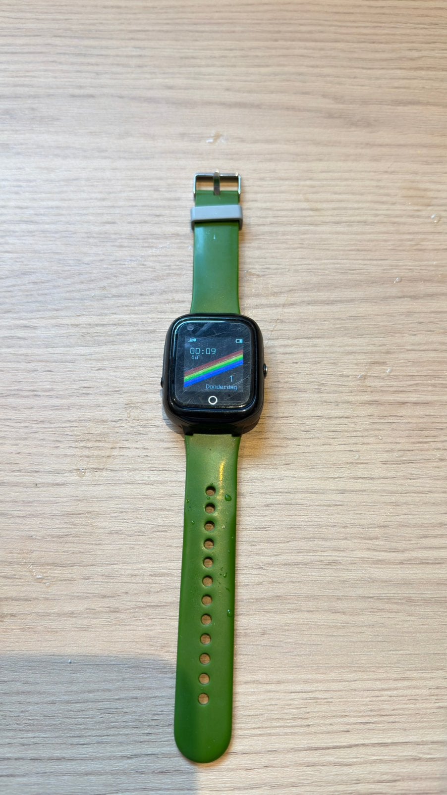 One to Watch horloge voor kinderen met tracker, Ophalen of Verzenden, Gebruikt, Groen, Jongen of Meisje
