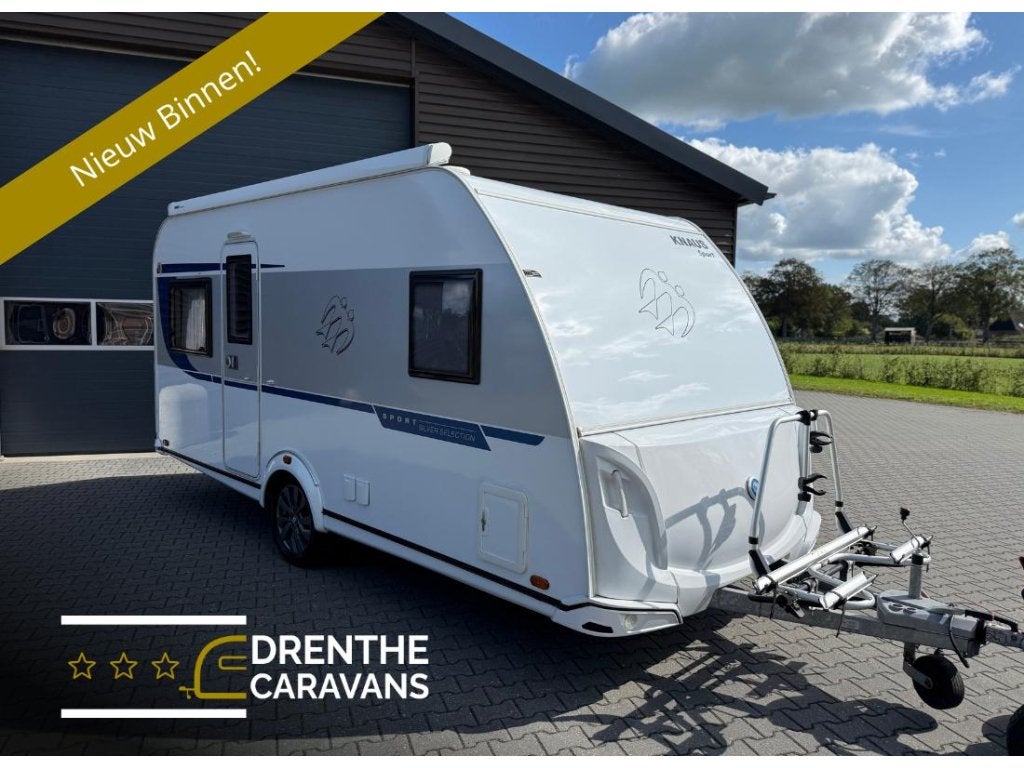 Knaus Sport 450 FU Silver Selection | luifel+Isabella tent, Caravans en Kamperen, Rondzit, Bedrijf, 4 tot 5 meter, Knaus