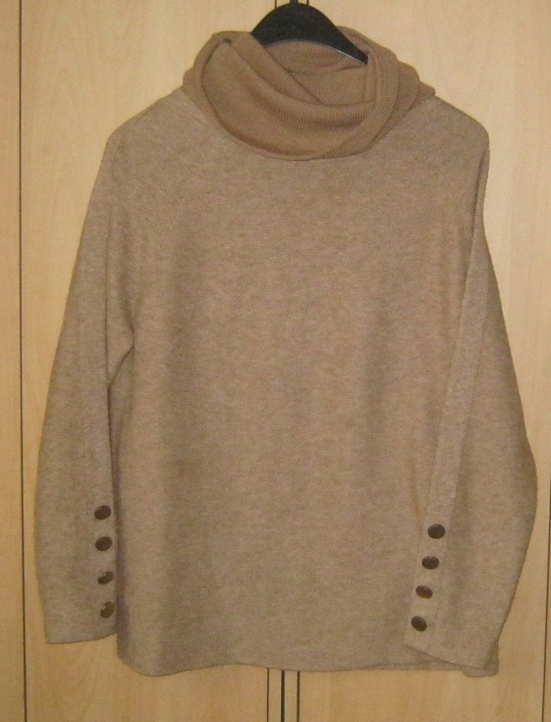 Trui met losse kol camelkleur Betty Barclay, Beige, Maat 46/48 (XL) of groter, Betty Barclay, Ophalen of Verzenden