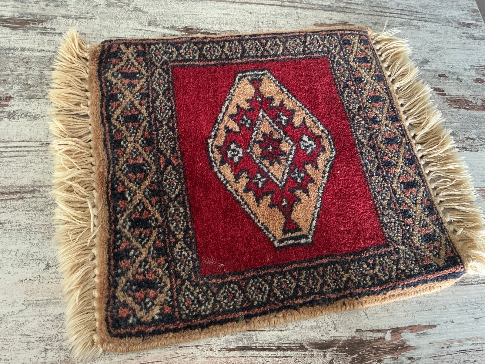 Origineel Handgeknoopt Tapijt - Teheran Carpet Corp., Ophalen, Minder dan 50 cm, Vierkant, Zo goed als nieuw