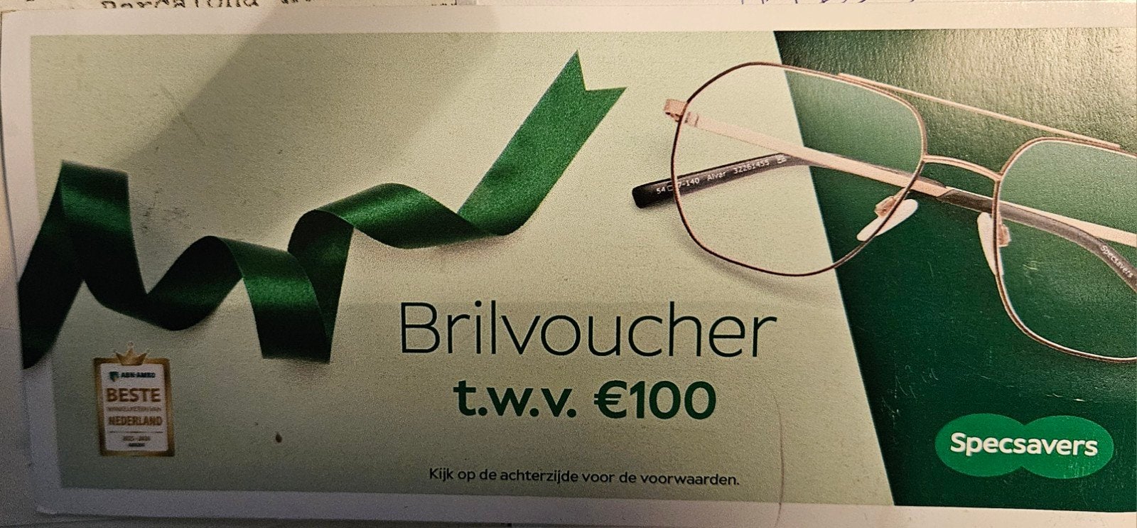 Brilvoucher Specsavers, Eén persoon, Kortingsbon