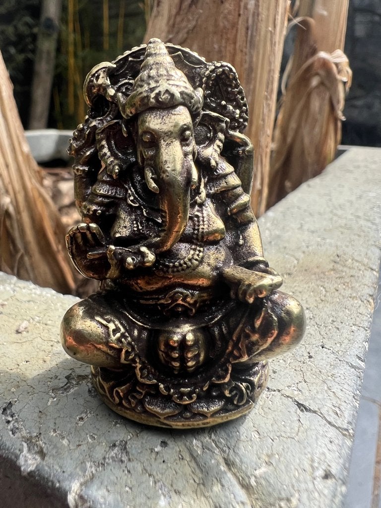 Ganesha messing pocket boeddha geluk Ganesh, Huis en Inrichting, Verburgt Vintage, Metaal, Massief, Nieuw