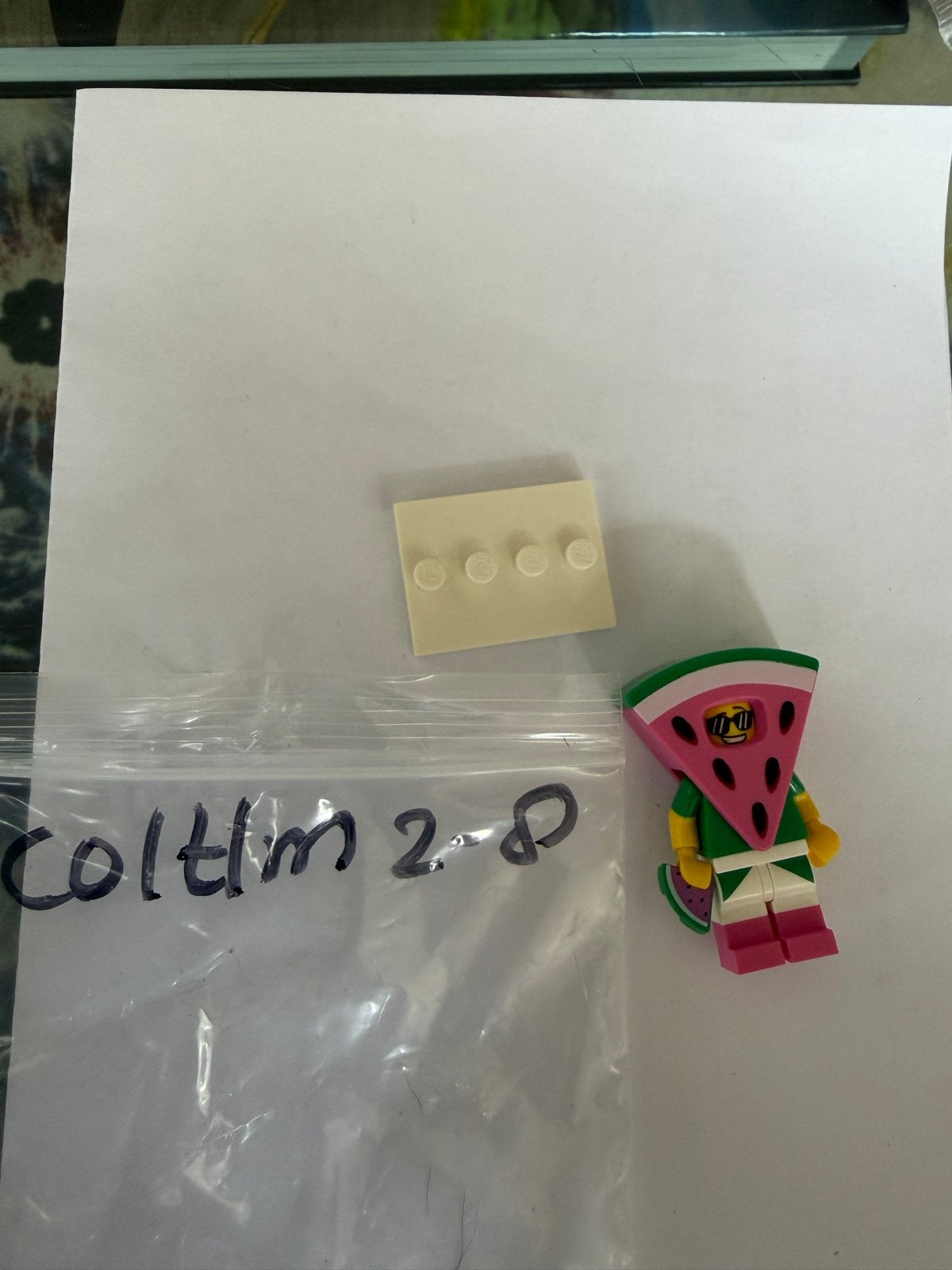 Lego minifiguur Watermeloen Man (COLTLM2-8), Ophalen of Verzenden, Zo goed als nieuw, Lego