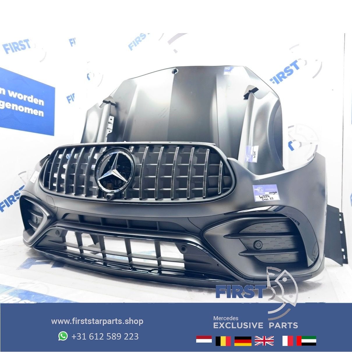 W254 GLC63 AMG VOORKOP FRONT FACELIFT GLC63S Mercedes GLC KL, Gebruikt, -, Voor, Ophalen of Verzenden