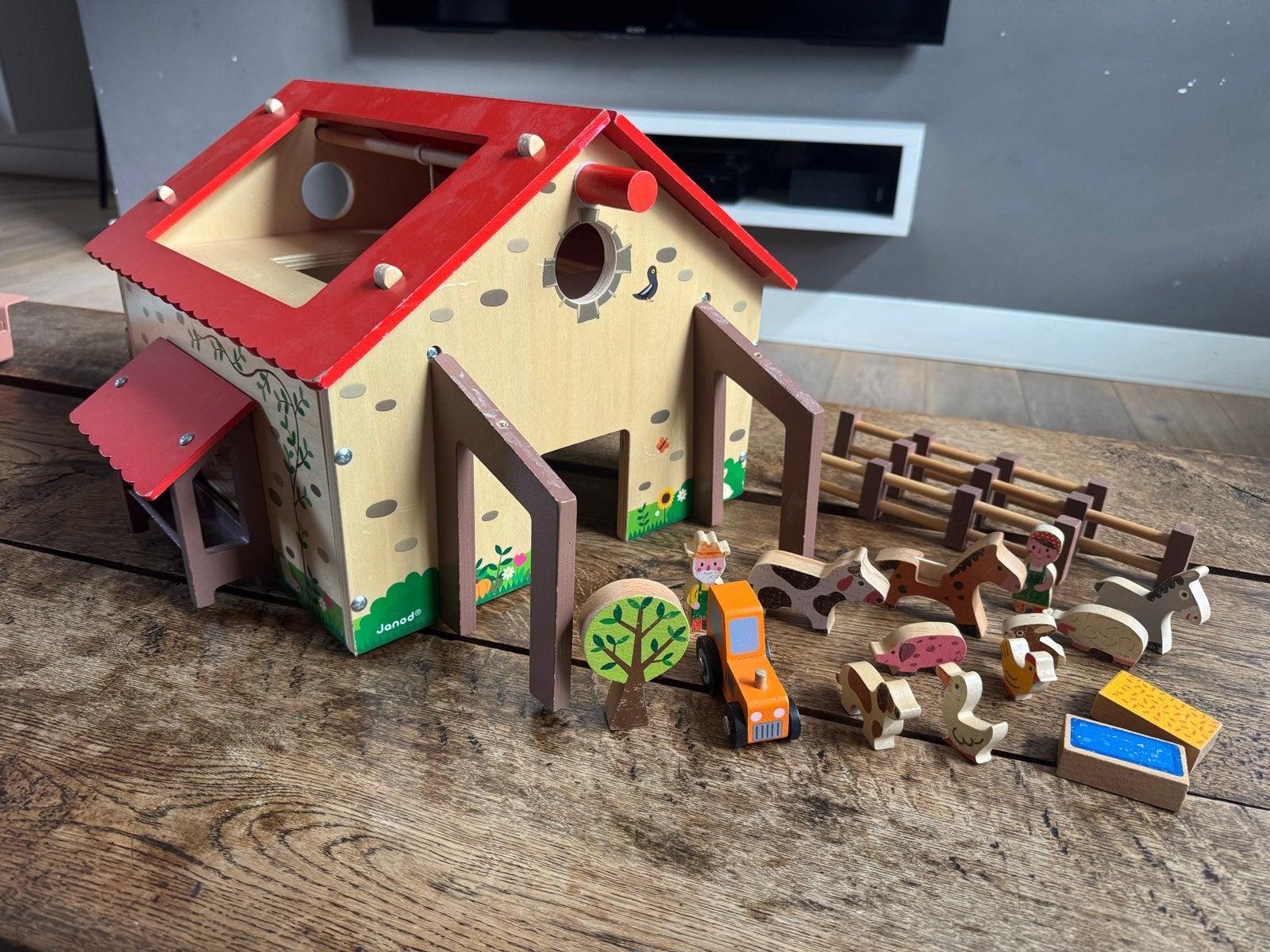 Janod Houten Boerderij met Dieren en Figuren, Ophalen, Gebruikt, Overige typen