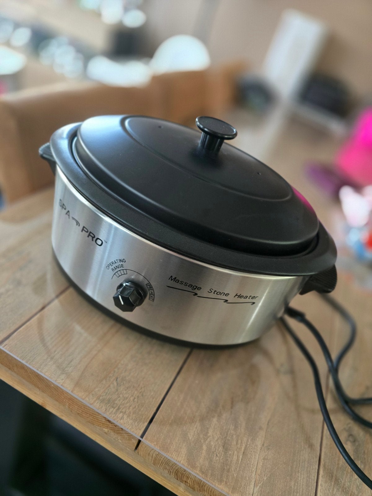 Hotstone massage apparaat met stenen spa pro, Ophalen of Verzenden, Gebruikt, Overige typen