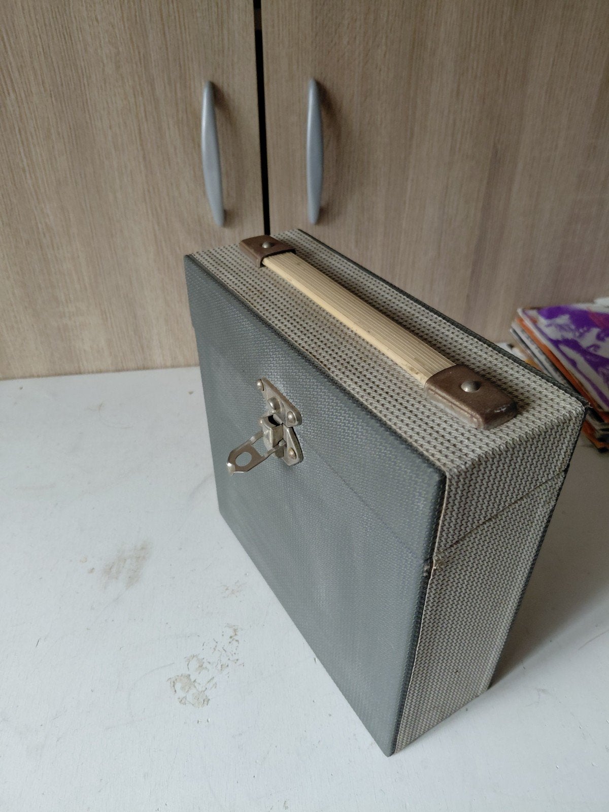 Vintage Platen Koffer - Bescherming voor je Vinyl, Audio, Tv en Foto, Platenspelers, Ophalen of Verzenden, Gebruikt