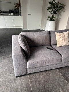 Mooie hoekbank- Grijs, Huis en Inrichting, Ophalen, Hoekbank, 300 cm of meer, 75 tot 100 cm