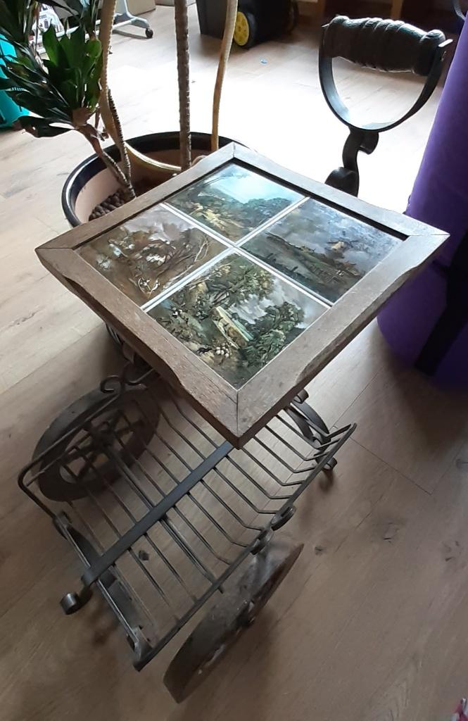 Antiek oud hollands tijdschriftenrekje, Huis en Inrichting, Woonaccessoires | Krantenbakken en Lectuurbakken, Ophalen, Gebruikt