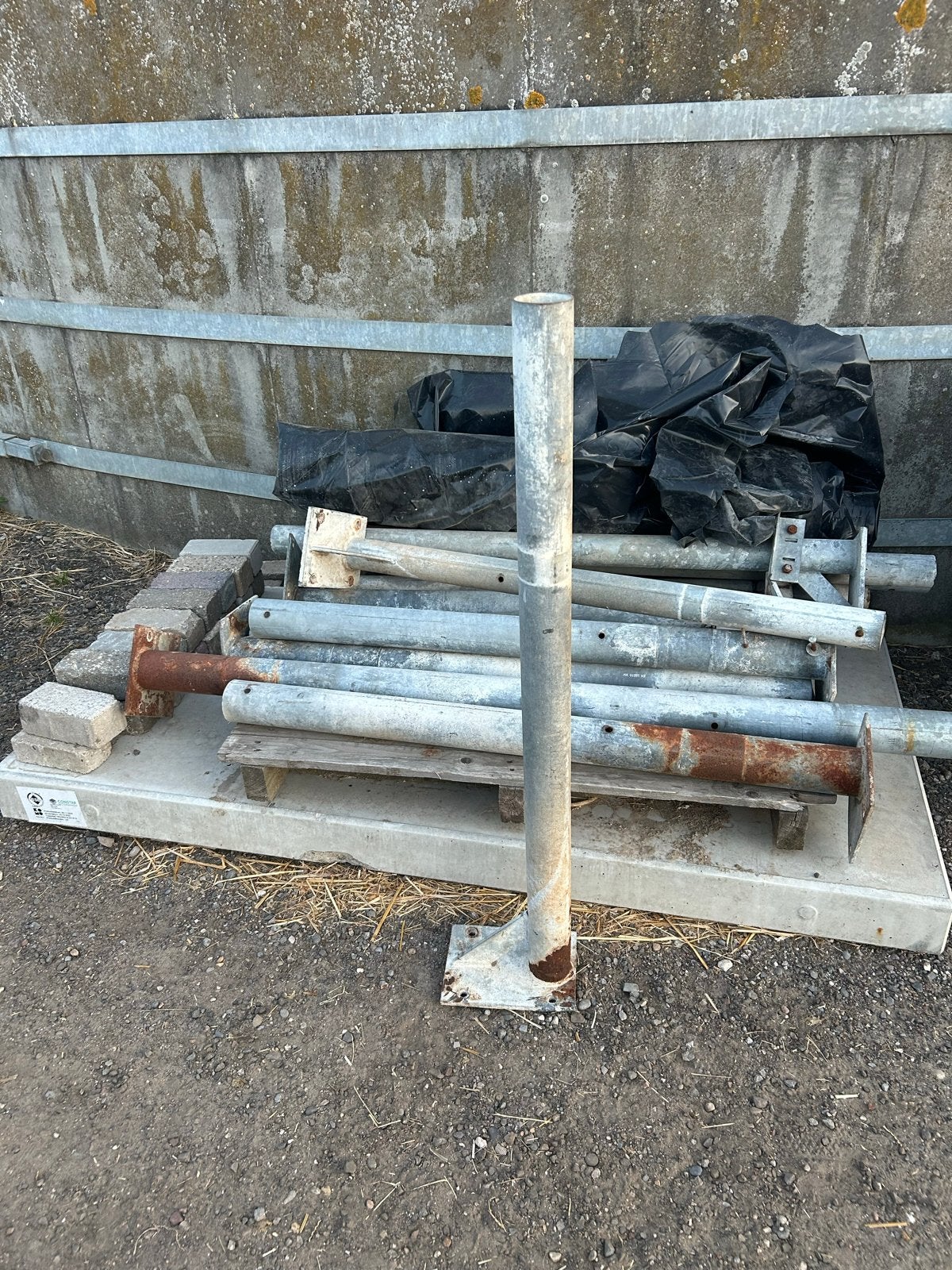 Staanders/palen met voetplaat - Diverse maten, Doe-het-zelf en Verbouw, Hout en Planken, Ophalen, Gebruikt, Overige typen, 50 mm of meer