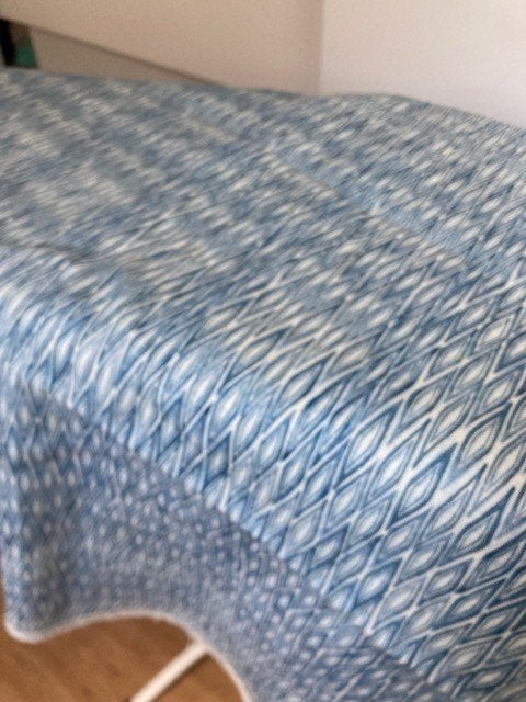 T4-Lap interieurstof Marquise Blauw, 120 cm of meer, Zo goed als nieuw, Linnen, 30 tot 200 cm