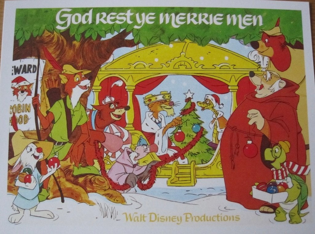 Kerst - Disney greetings - Robin Hood - nieuw, Verzenden, 1980 tot heden, Ongelopen, Overige thema's