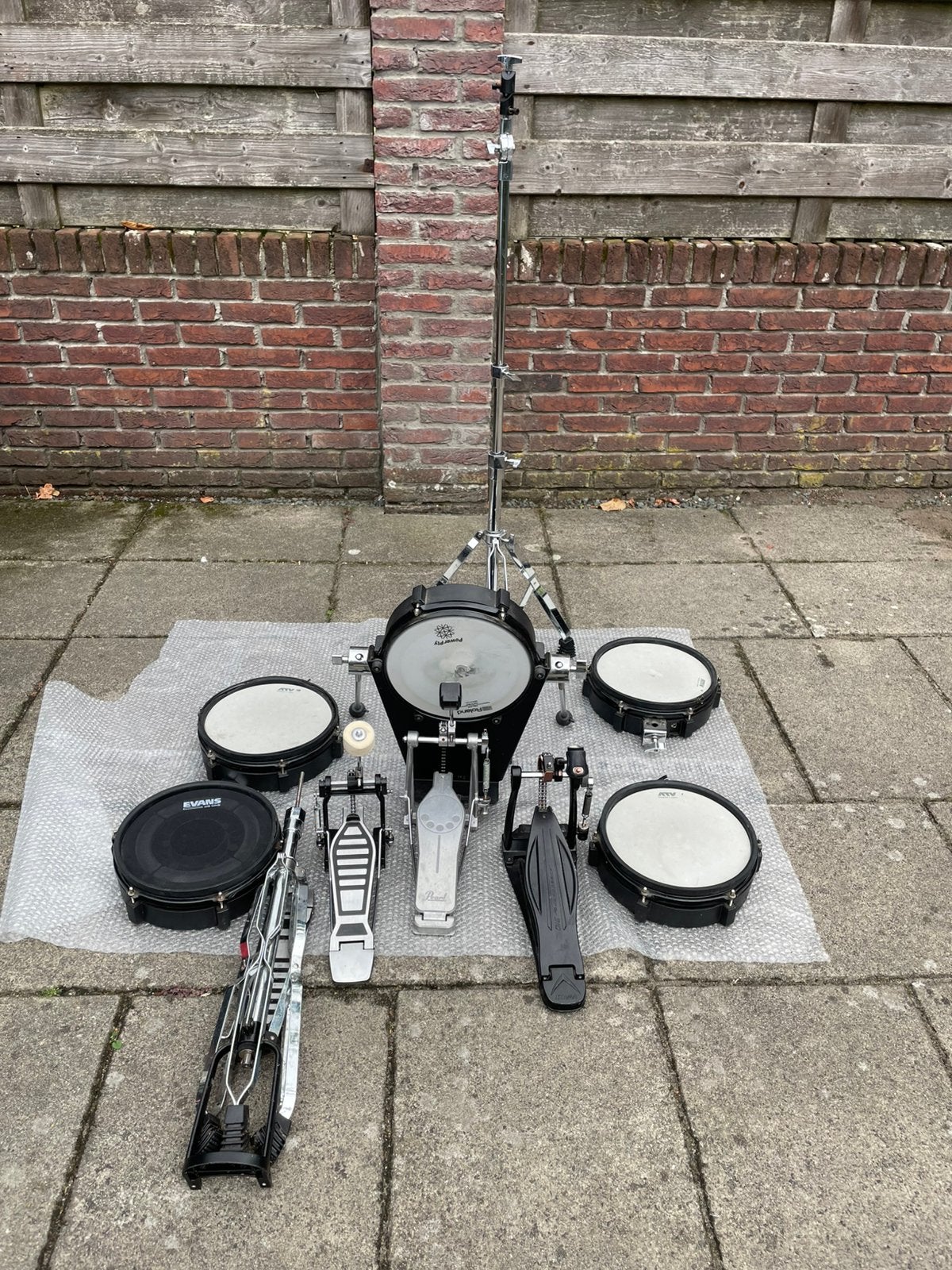 ATV Elek Drum 4x pad XD-P10M , kick XD-K10 , 3x basspedaal ., Ophalen of Verzenden, Gebruikt, Overige merken, Elektronisch