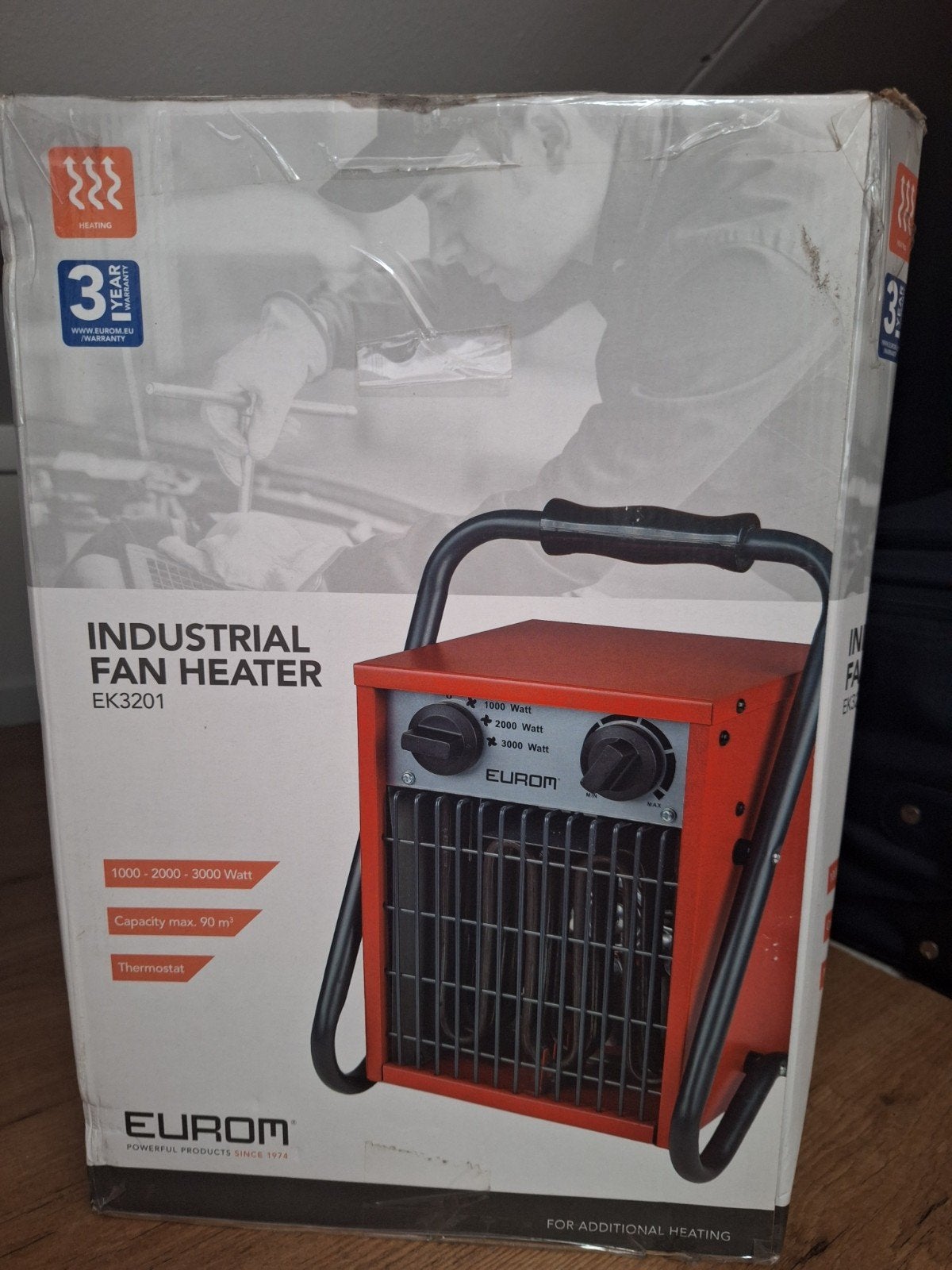 2x Werkplaatskachel/Ventilatorkachel - Zo goed als nieuw, Ophalen of Verzenden, Zo goed als nieuw, 800 watt of meer, Kachel