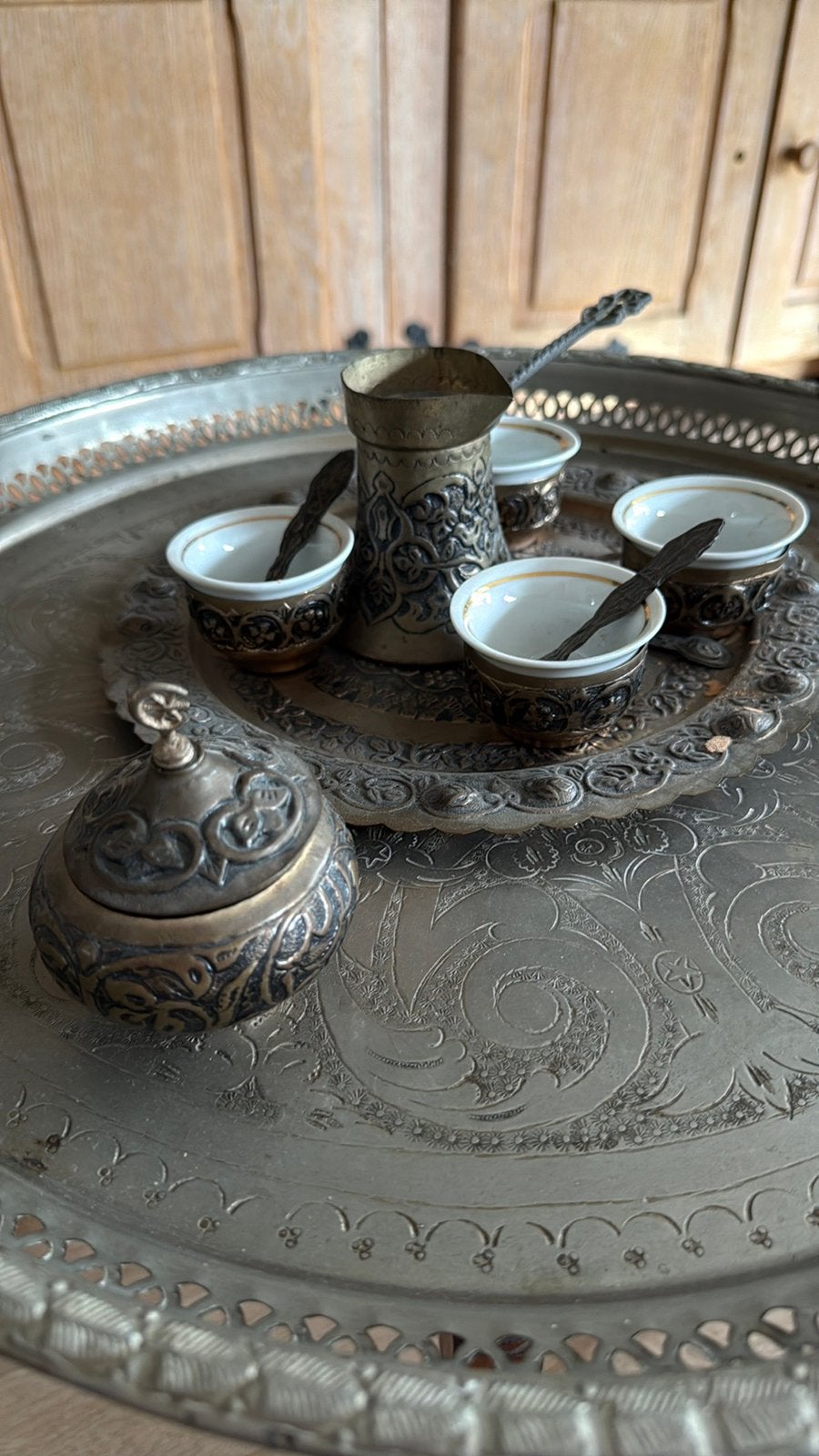 Marokaanse thee set, Ophalen