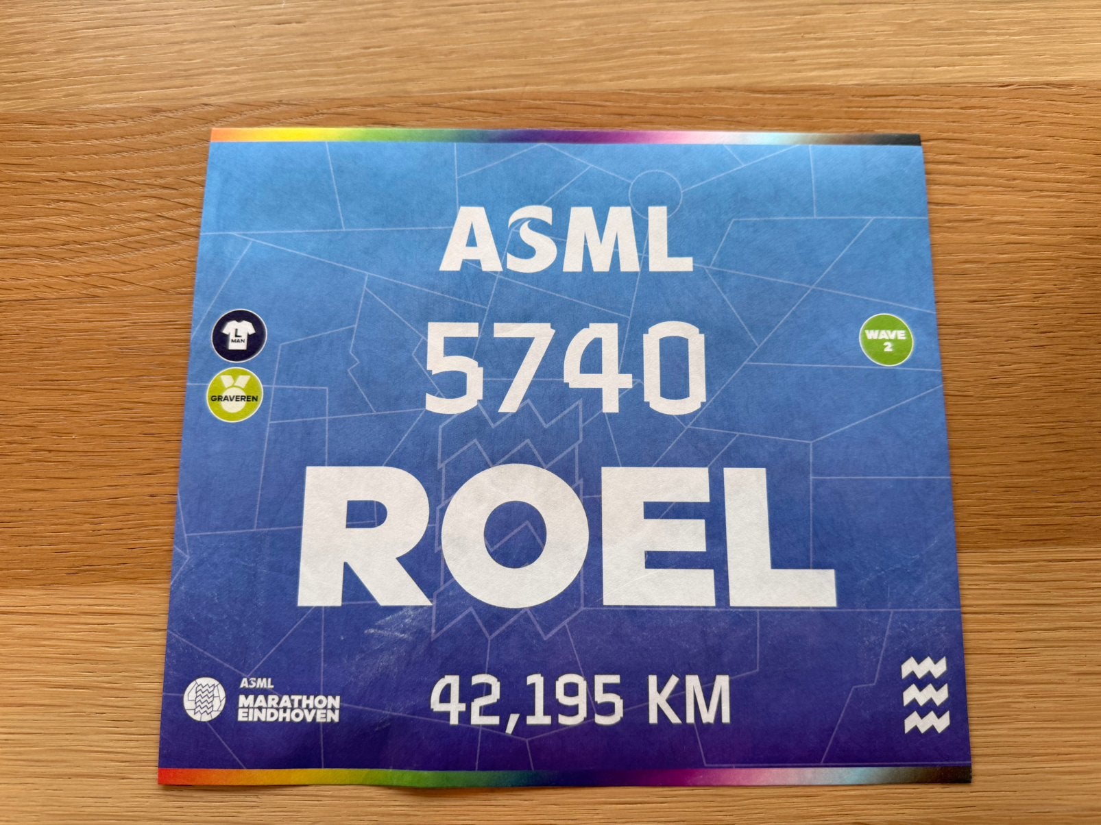 ASML volledige marathon + shirt + locker + medaille, Eén persoon