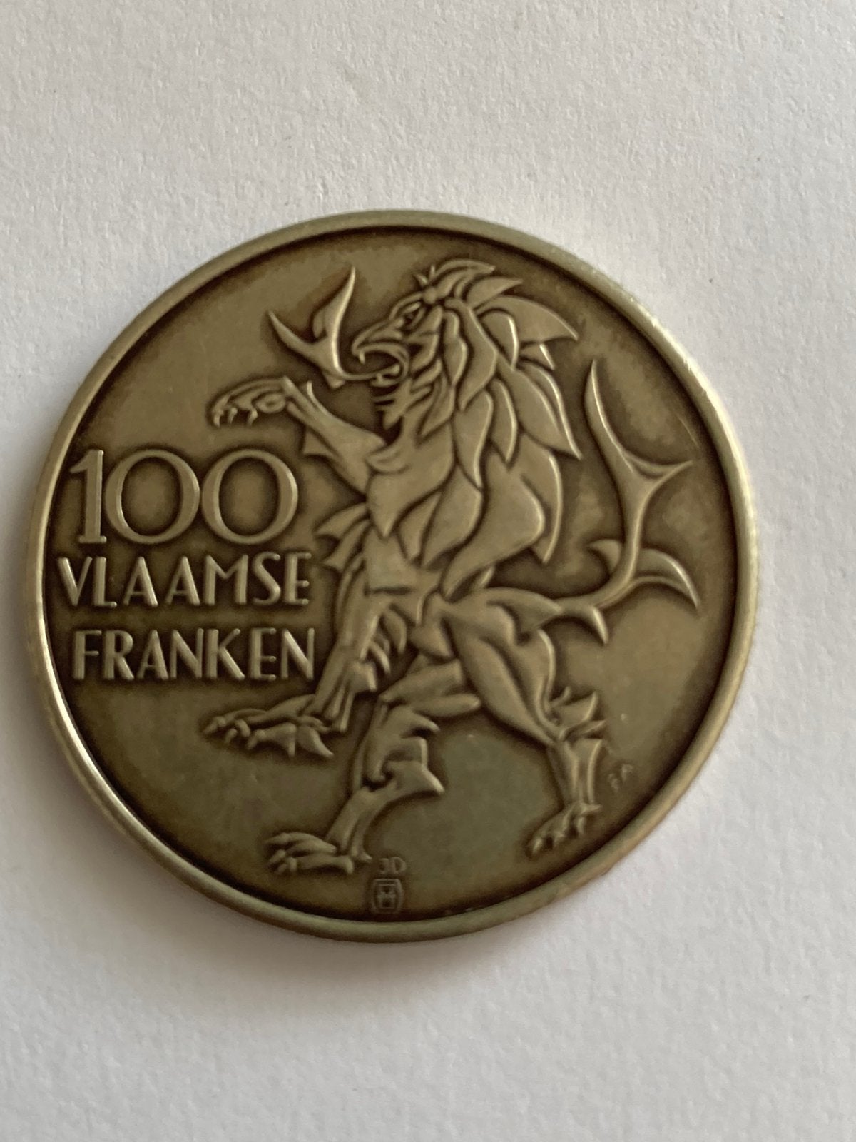 Mooie munt, 100 Vlaamse Franken 1987., Postzegels en Munten, Verzenden, Zilver, Losse munt, Zilver